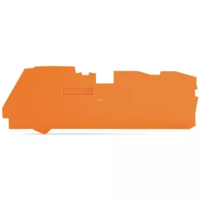   Placă de capăt și de distribuție Wago pentru bornă cu 3 fire, grosime 1 mm, portocaliu (2116-1392)