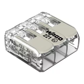   Conector Wago cu trei fire răsucite, rezistent la explozie, max. 4 mm² (221-483)