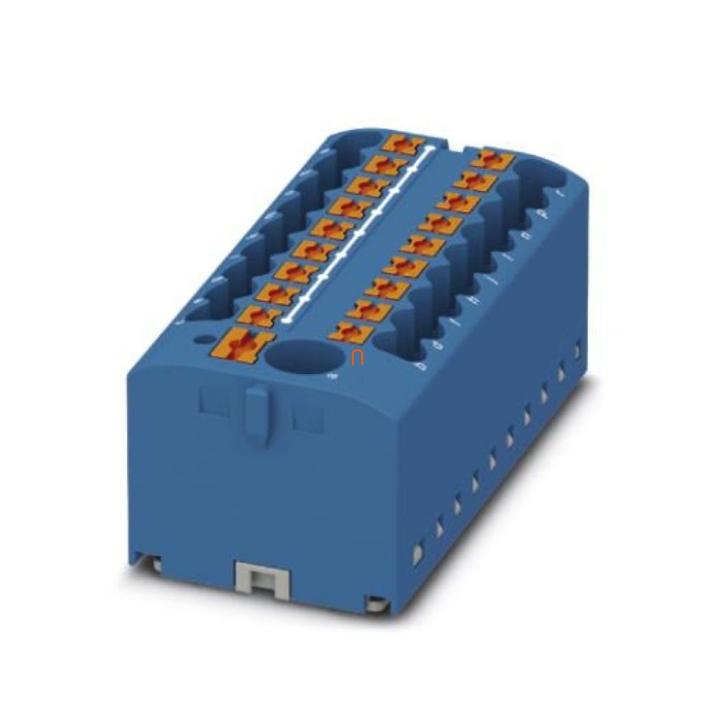 Bloc de distribuție PTFIX 6/18X2,5 BU, 0,5-10 mm2, 41/24 A 690 V montabil pe șină, conexiune cu arc, 3273376