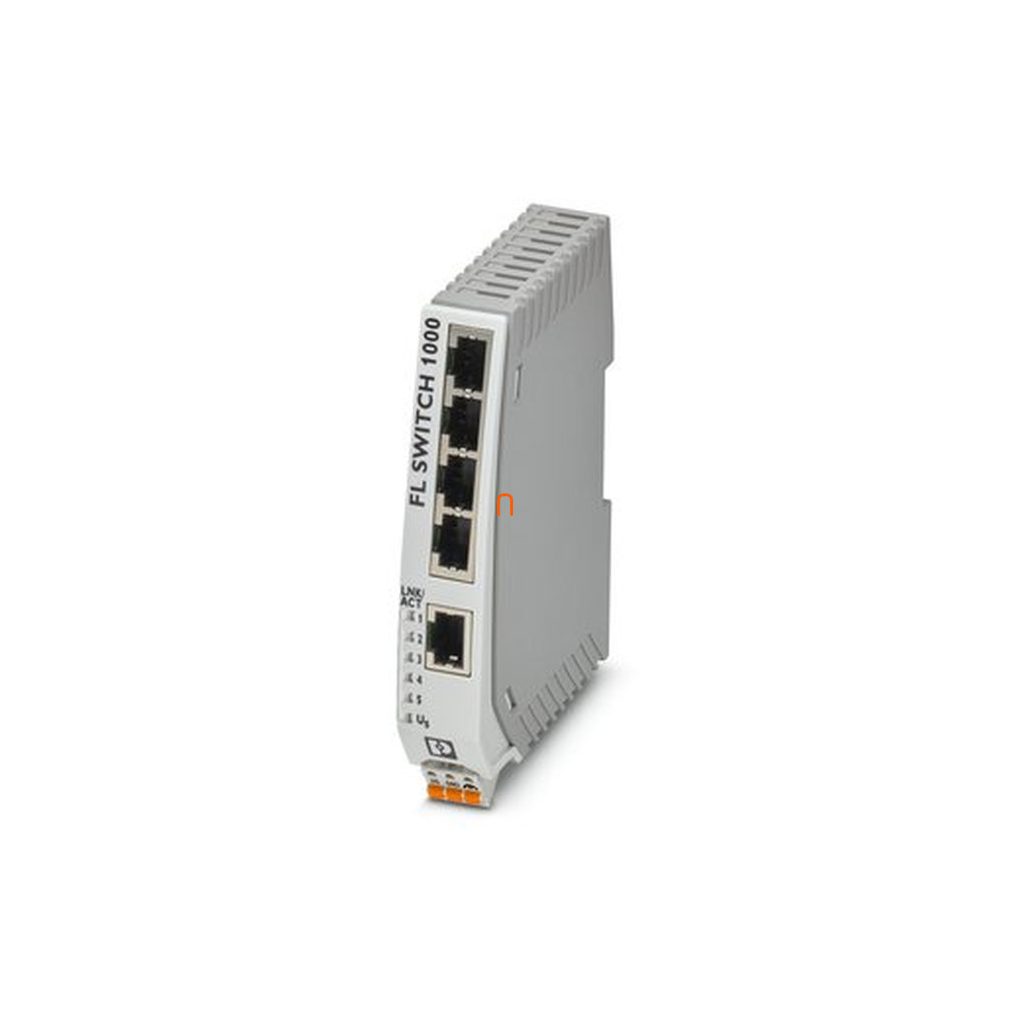 Switch industrial, neconfigurabil, Număr porturi: 5x 10/100 Mbit/s RJ45, pentru șină DIN, IP30 FL SWITCH 1005N 1085039 Phoenix Contact