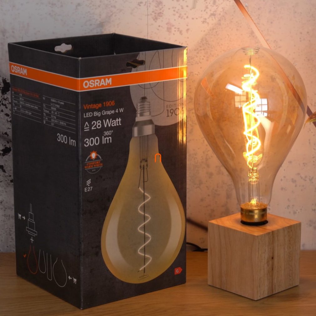 Osram Vintage alb melc E27 LED, 4W - înlocuiește becurile de 28W (Big Shape)