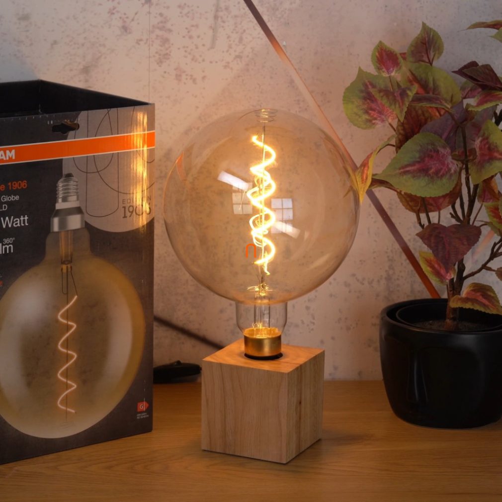 Osram Vintage LED extra cald alb E27, 4W - înlocuiește becurile de 28W (Big Globe)