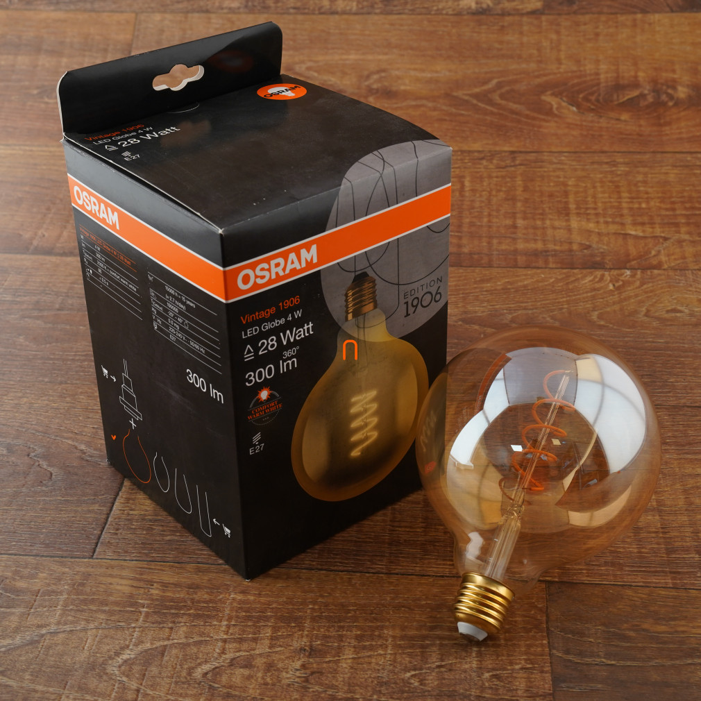 Osram Vintage extra cald alb E27 LED 25W înlocuiește becul (Globe)