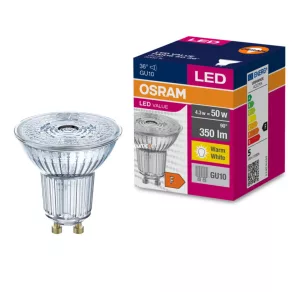   Osram GU10 LED Value 3,6 W 350 lm 3000 K alb cald 36° - înlocuiește becul de 50 W