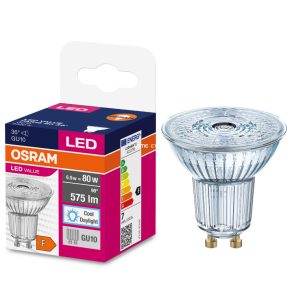   Osram GU10 LED Value 6,9 W 575 lm 6500 K lumină naturală 36° - înlocuiește becul de 80 W