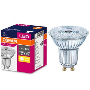   Osram GU10 LED Value 6,9 W 575 lm 3000 K 60° - înlocuiește becul de 80 W