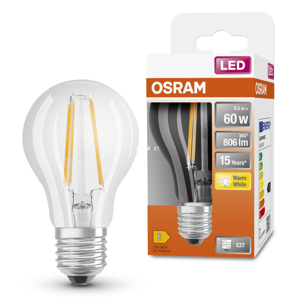 Osram E27 LED Star 6,5W 806lm 2700K alb cald 300° - înlocuiește becul de 60W