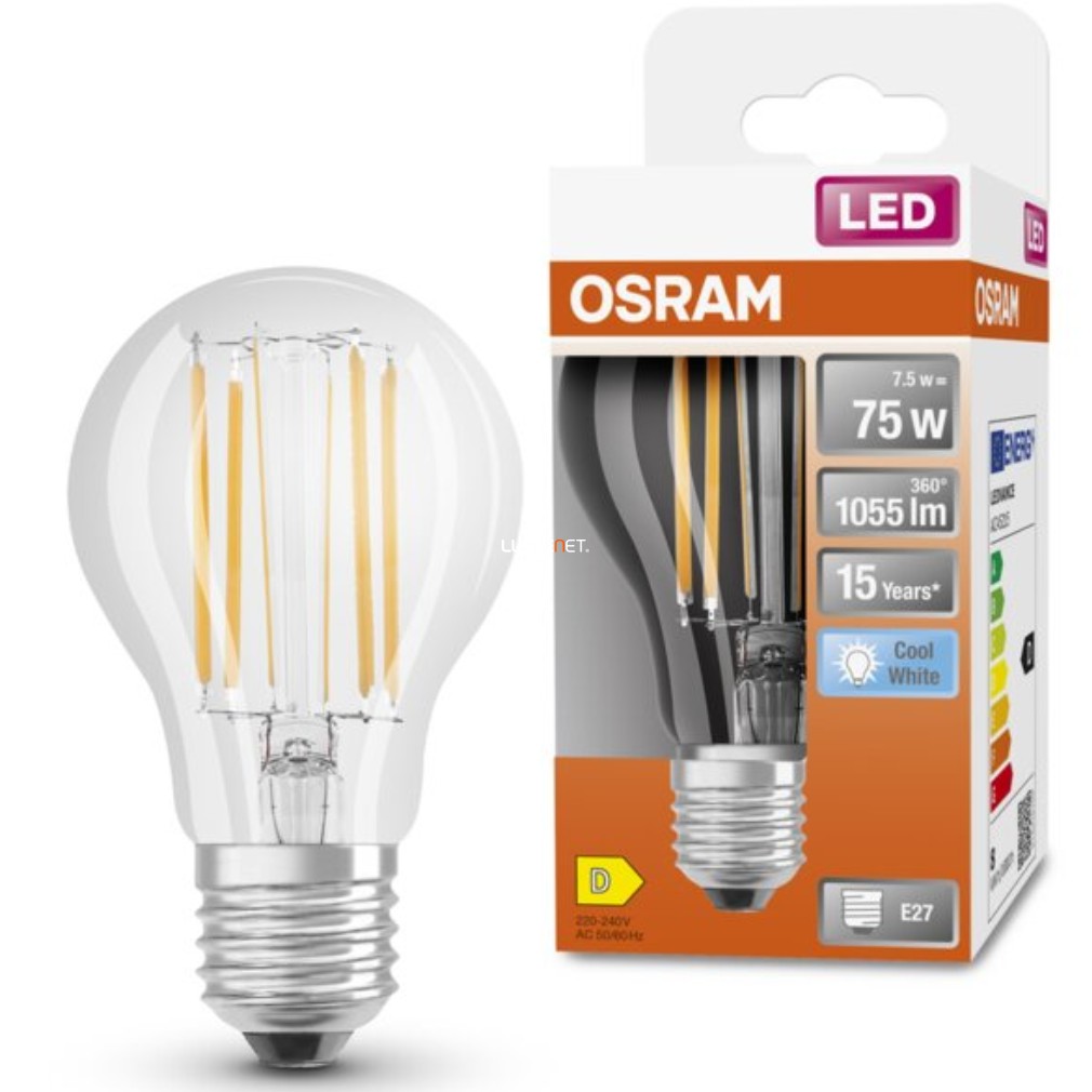 Osram E27 LED Star 7.5W 1055lm 4000K alb rece 300° - înlocuire bec 75W