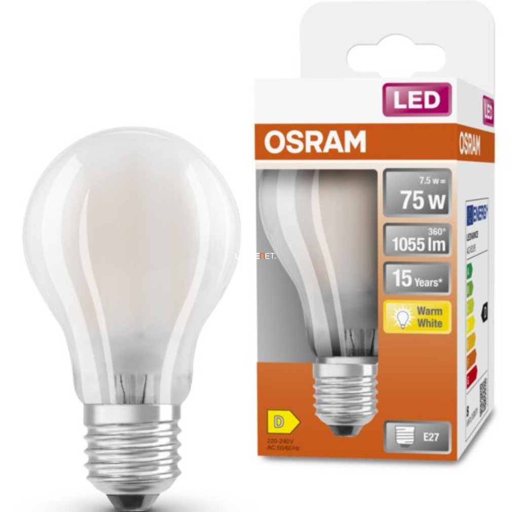 Osram E27 LED Star 7,5W 1055lm 2700K alb cald 300° opal - înlocuire bec 75W