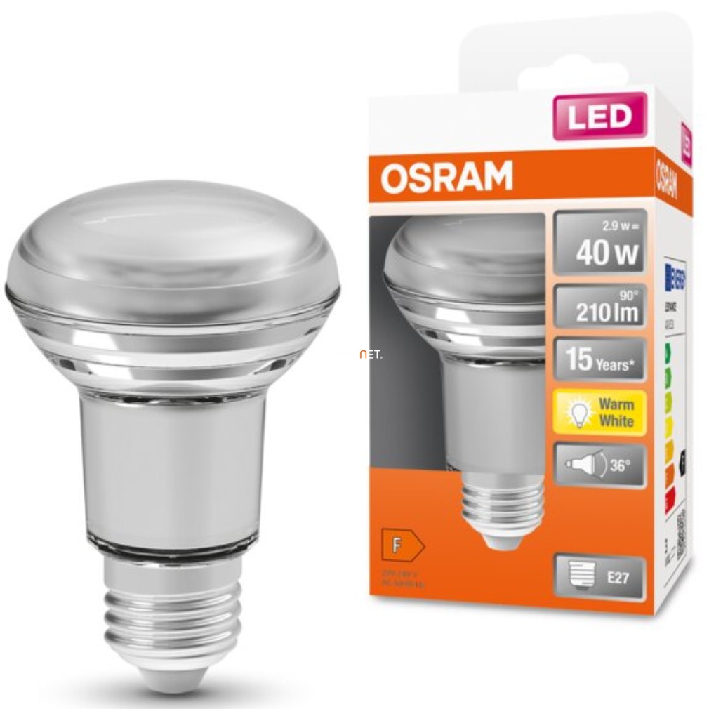 Osram E27 R63 LED Star 2.6W 210lm 2700K alb cald 36° - 40W înlocuire bec