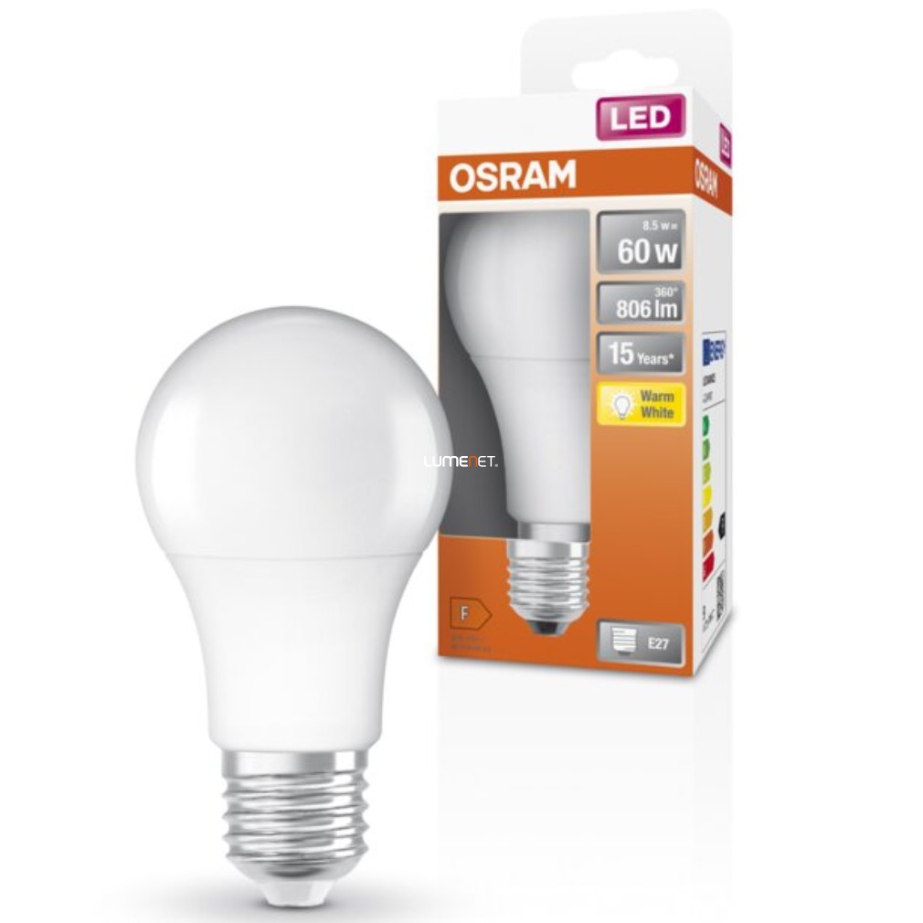 Osram E27 LED Star 8.5W 806lm 2700K alb cald 200° - înlocuiește becul de 60W