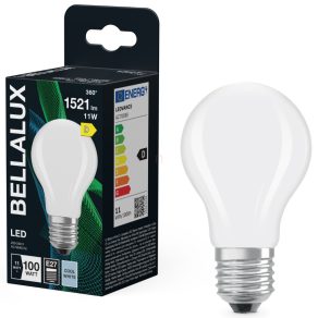   Bellalux E27 LED, 11 W, 1521 lm, 4000 K, alb rece, sticlă opală - înlocuiește un bec standard de 100 W - Classic A