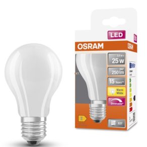   Osram E27 LED SStar 2,8 W 250 lm 2700 K alb cald, cu intensitate reglabilă 320° opal - înlocuiește becul de 25 W