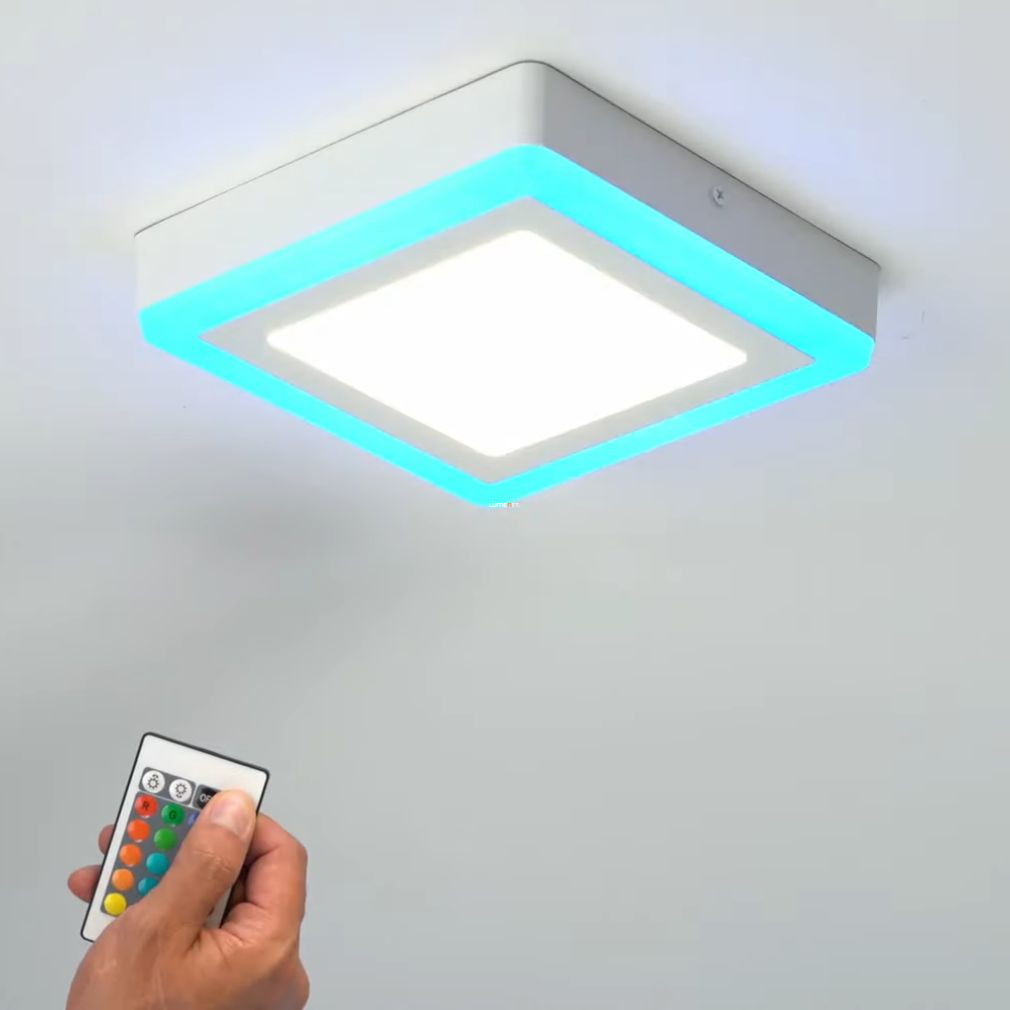Ledvance LED Color + White Square LED lampă cu telecomandă 17W 3000K 700lm, 20x20cm