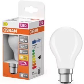   Osram B22d LED 11W, 1521 lm, 2700 K, alb cald, cu intensitate reglabilă, sticlă opală - înlocuiește becul de 100 W - Superstar Classic A