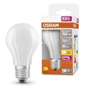   Osram E27 LED SStar 11W 1521lm 2700K alb cald, reglabil 320° opal - înlocuiește becul de 100W