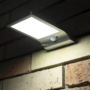   Lampa LED Ledvance pentru ușă, alimentată cu energie solară, cu senzor de lumină și mișcare, alb rece, 3 W, argintiu