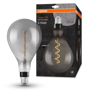   Osram Vintage Big Grape E27 4W 140lm 1800K, fum - în locul becului de 16W