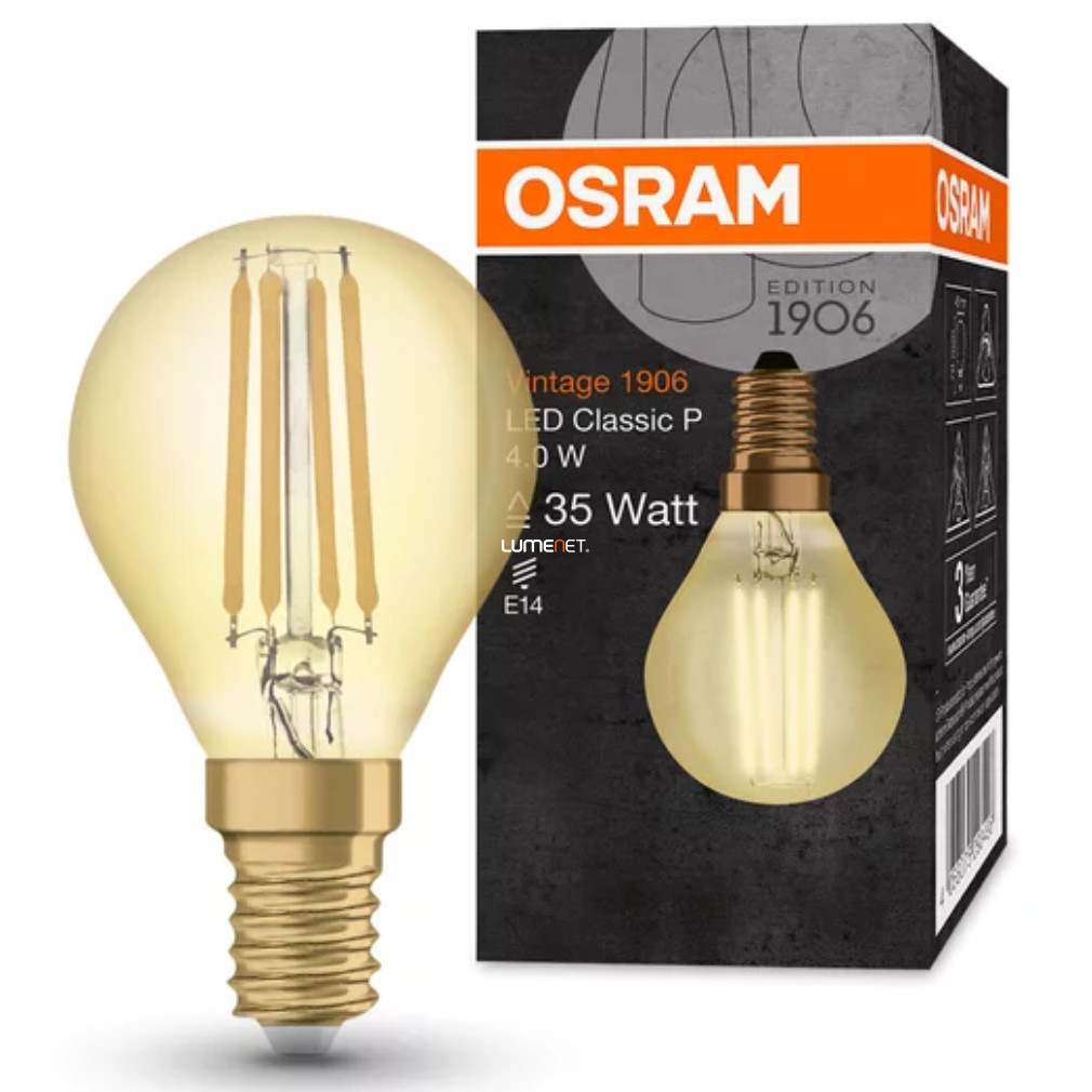 Osram Vintage LED cald alb E14, 4W - înlocuiește becurile de 36W