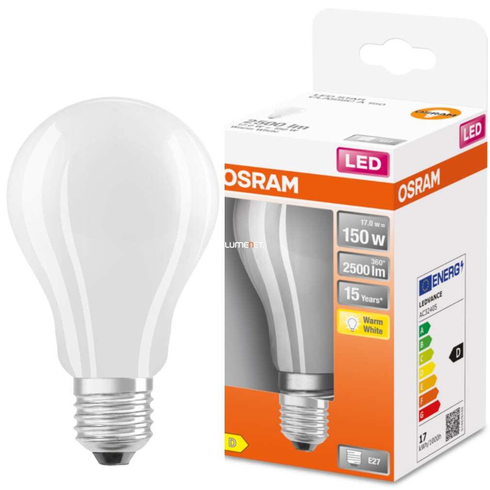 Osram E27 LED Star 17W 2452lm 2700K alb cald 330° - înlocuiește becul de 150W