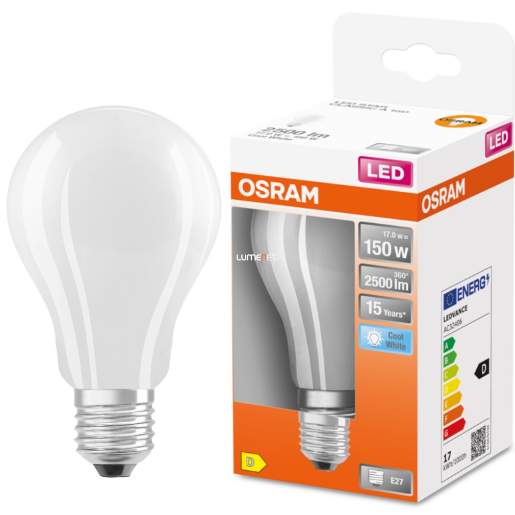 Osram E27 LED Star 17W 2452lm 4000K alb rece 330° - înlocuiește becul de 150W