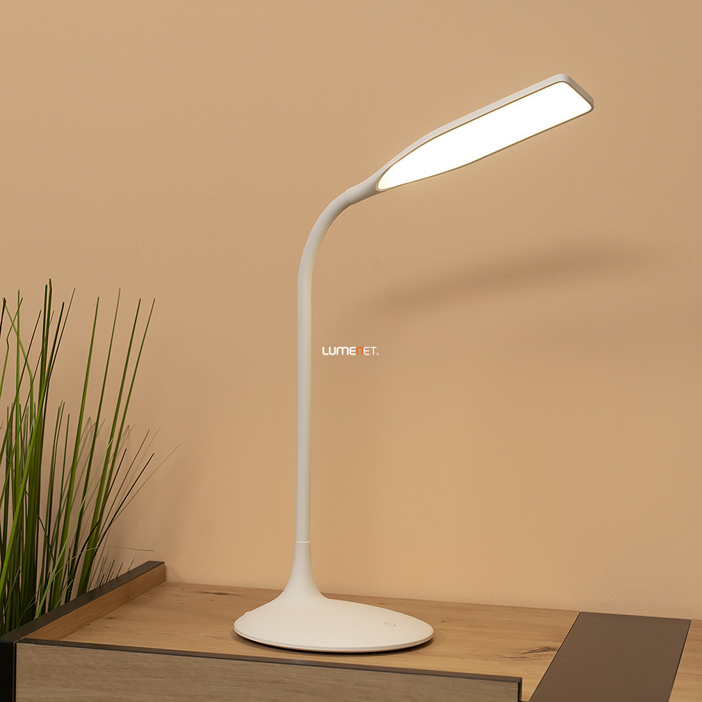 Lampa LED de masă cu comutator tactil Ledvance, reîncărcabilă, alb cald, alb (Panan Disc Single)