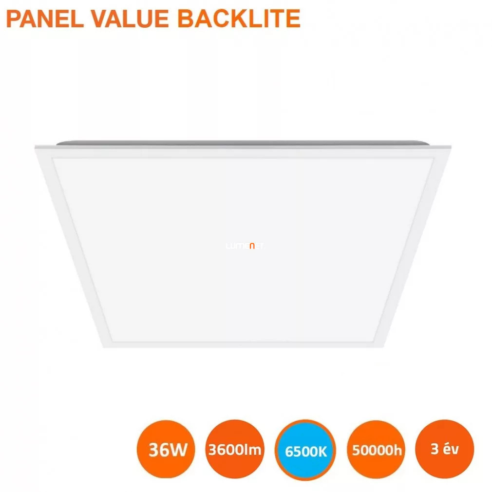Ledvance Value Backlite LED panel în ambalaj deschis 600 36W 6500K 3600lm 595x595mm (3x18W) nou