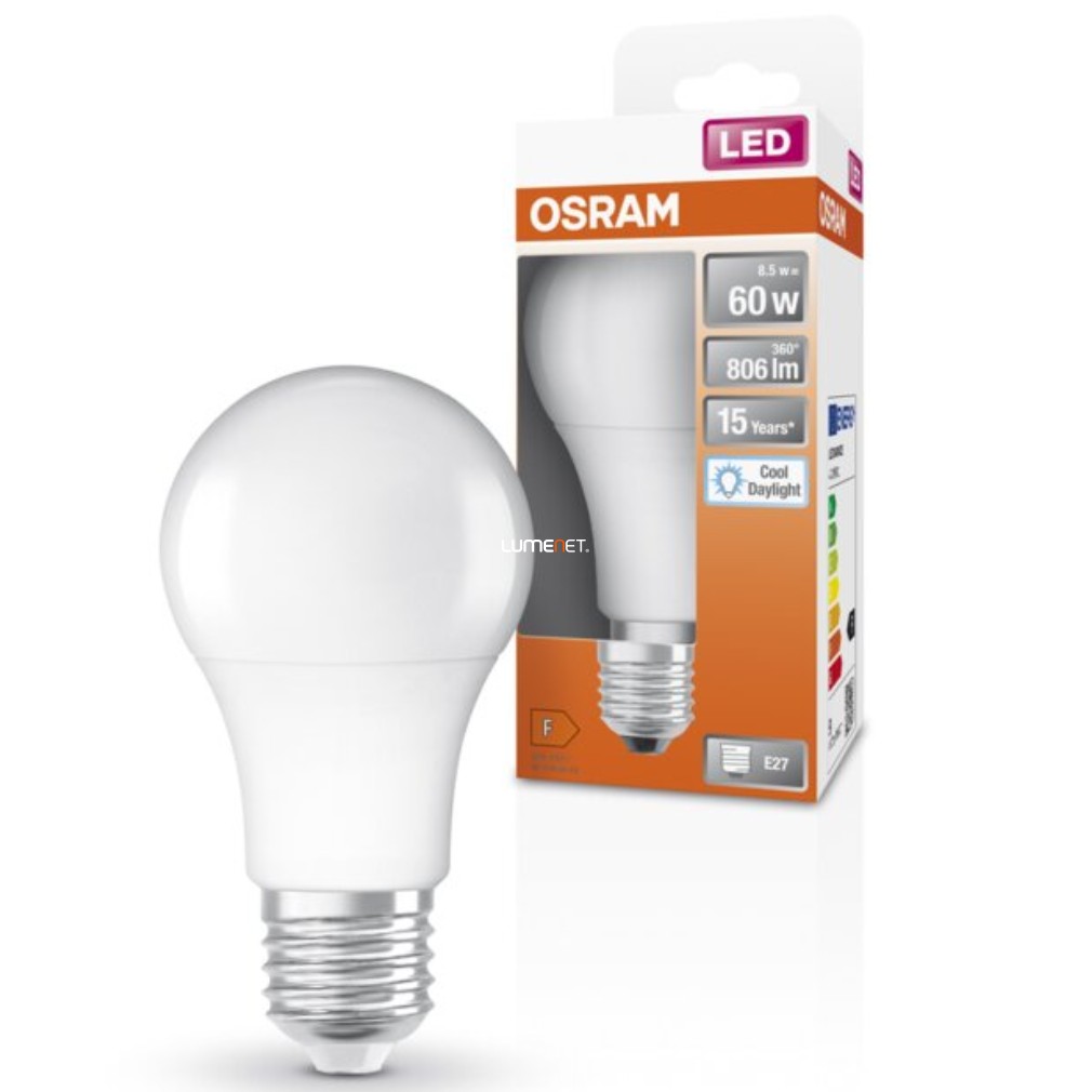 Osram E27 LED Star 8,5W 806lm 6500K lumina zilei 200° - înlocuire bec 60W