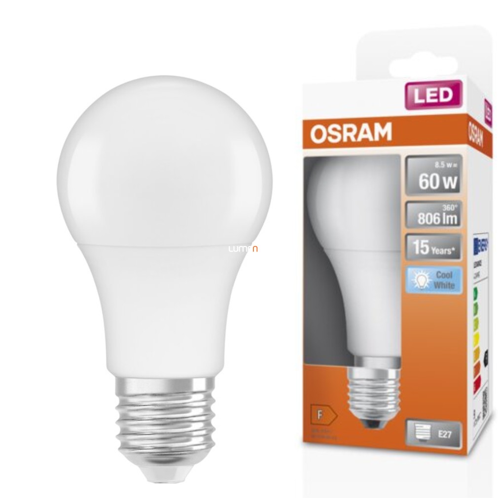 Osram E27 LED Star 8.5W 806lm 4000K alb rece 200° - înlocuire bec 60W