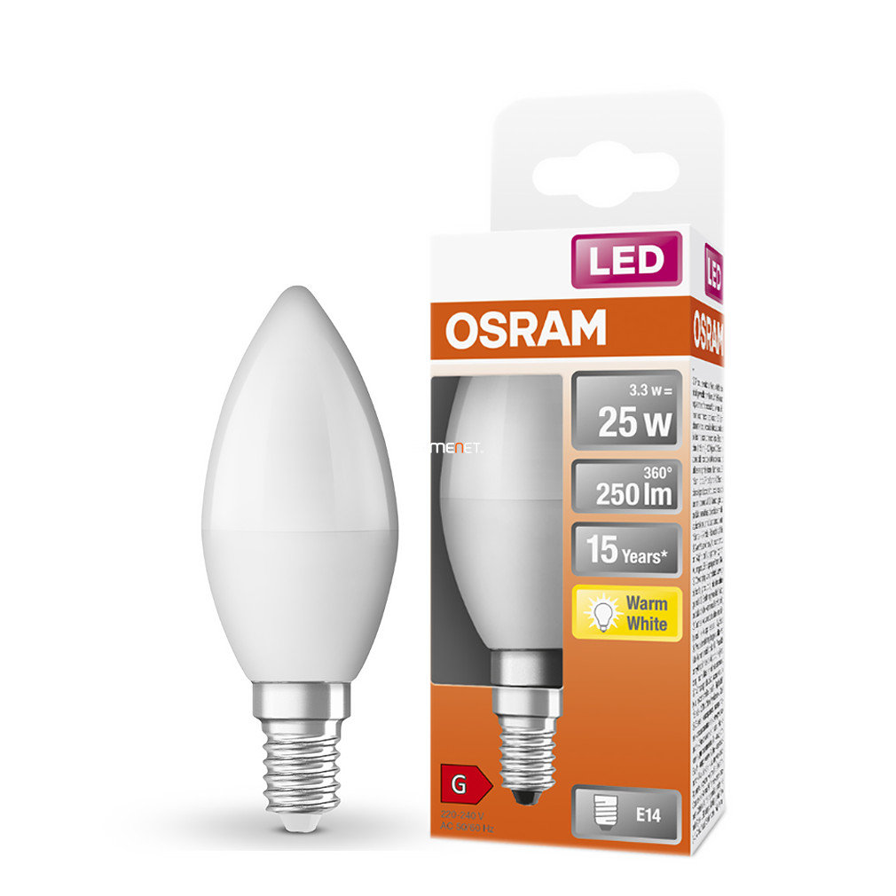 Osram E14 LED Lumânare stea 3.3W 250lm 2700K alb cald 200° - înlocuiește becul 25W