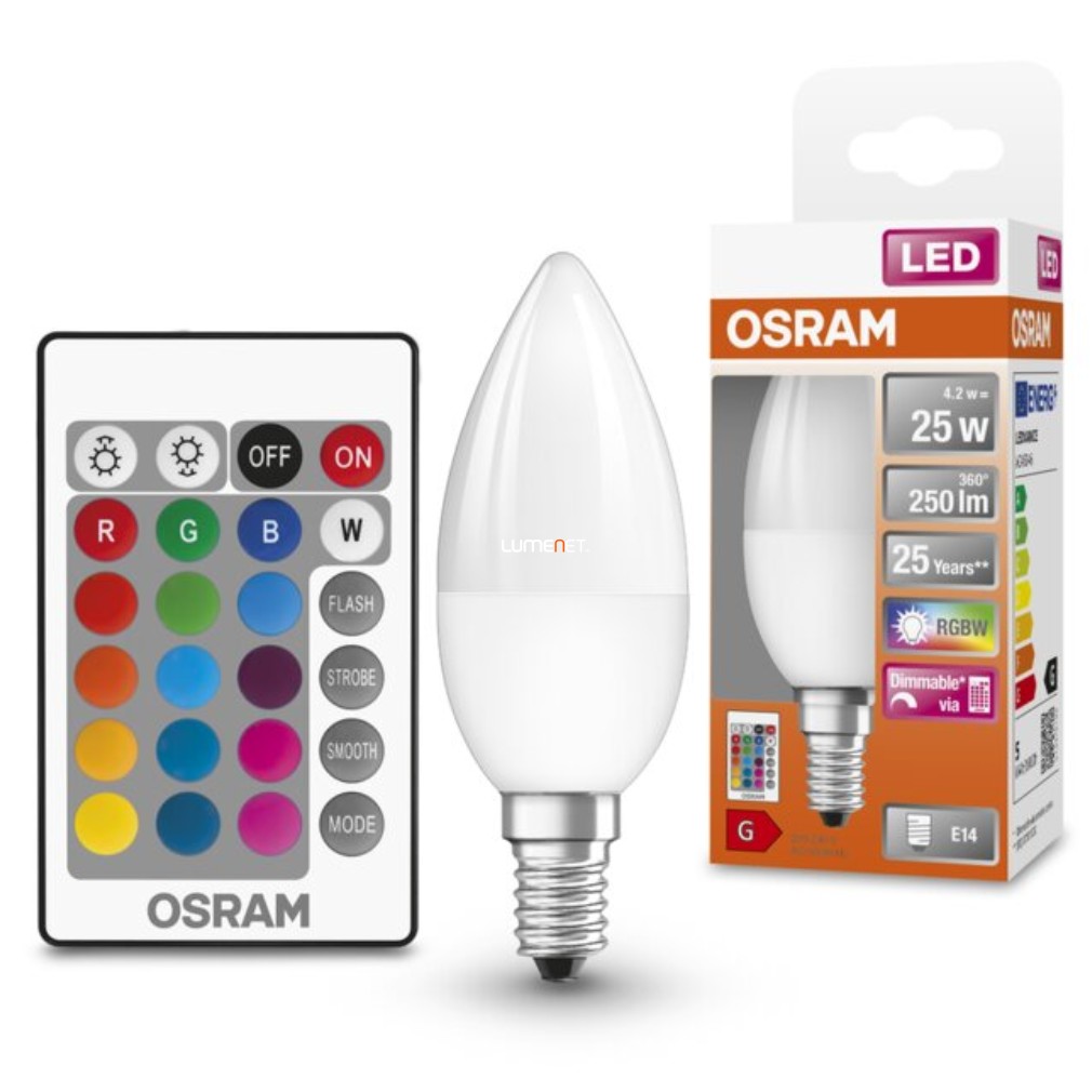 osram-e14-rgbw-led-star-lumanare-4-2w-250lm-2700k-alb-cald-200deg-inlocuire-bec-25w-cu-telecomanda-4058075430778