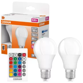  Osram E27 LED 9,4 W, 806 lm, 2700 K, alb cald, cu intensitate reglabilă, plastic opal - înlocuiește becul standard de 60 W, 2 bucăți - Superstar+ Classic A