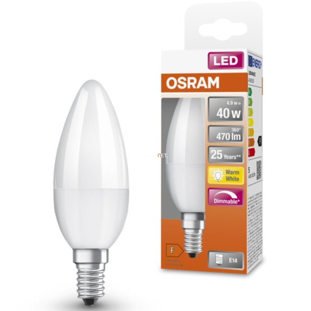 Lumânare Osram E14 LED SStar 5W 470lm 2700K alb cald, reglabil 280° - înlocuiește becul 40W