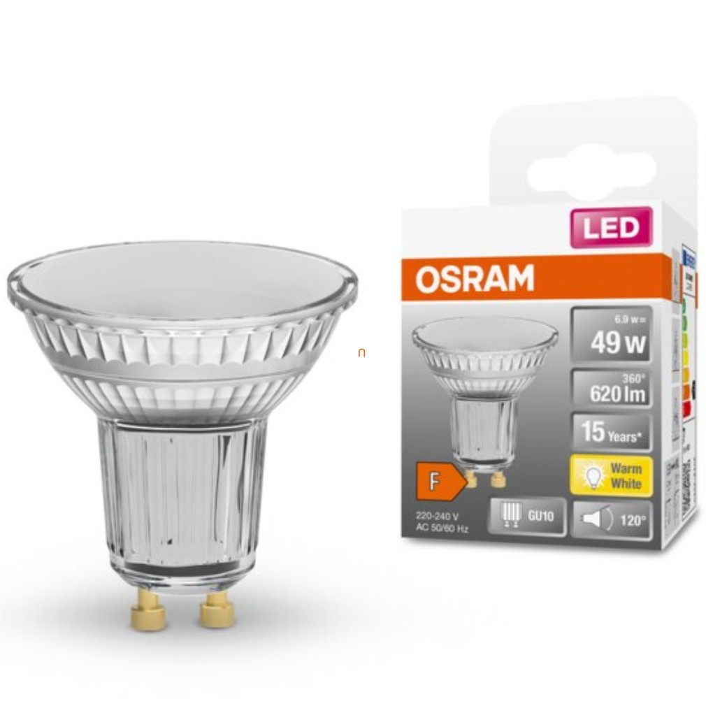 Osram GU10 LED Star 6.5W 570lm 2700K alb cald 120° - înlocuiește becul 80W