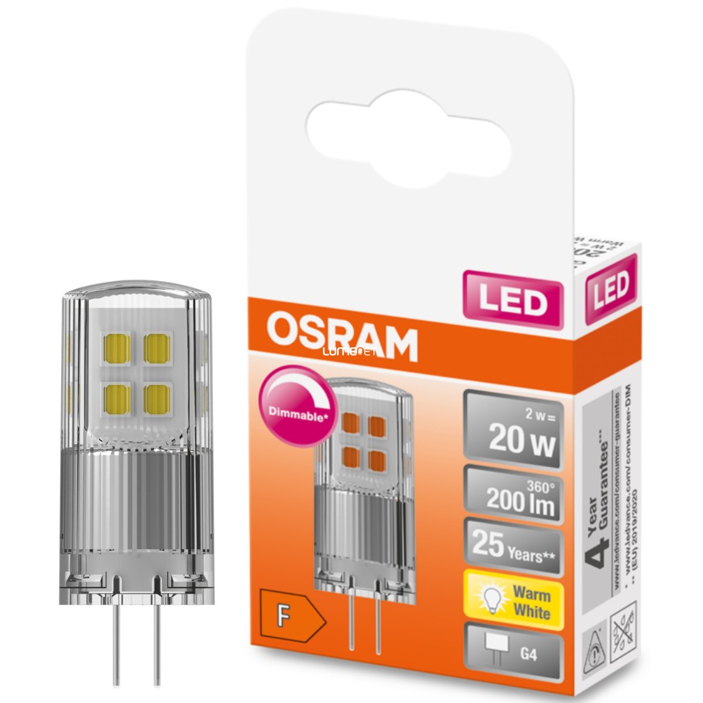 Osram G4 12V LED Special 2W 200lm 2700K alb cald, reglabil 320° - înlocuire bec 20W