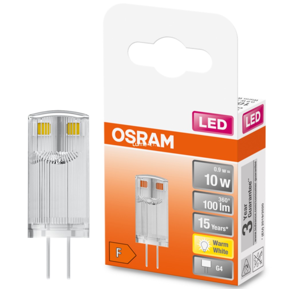 Osram G4 12V LED Special 0,9W 100lm 2700K alb cald, 320° - înlocuire bec 10W