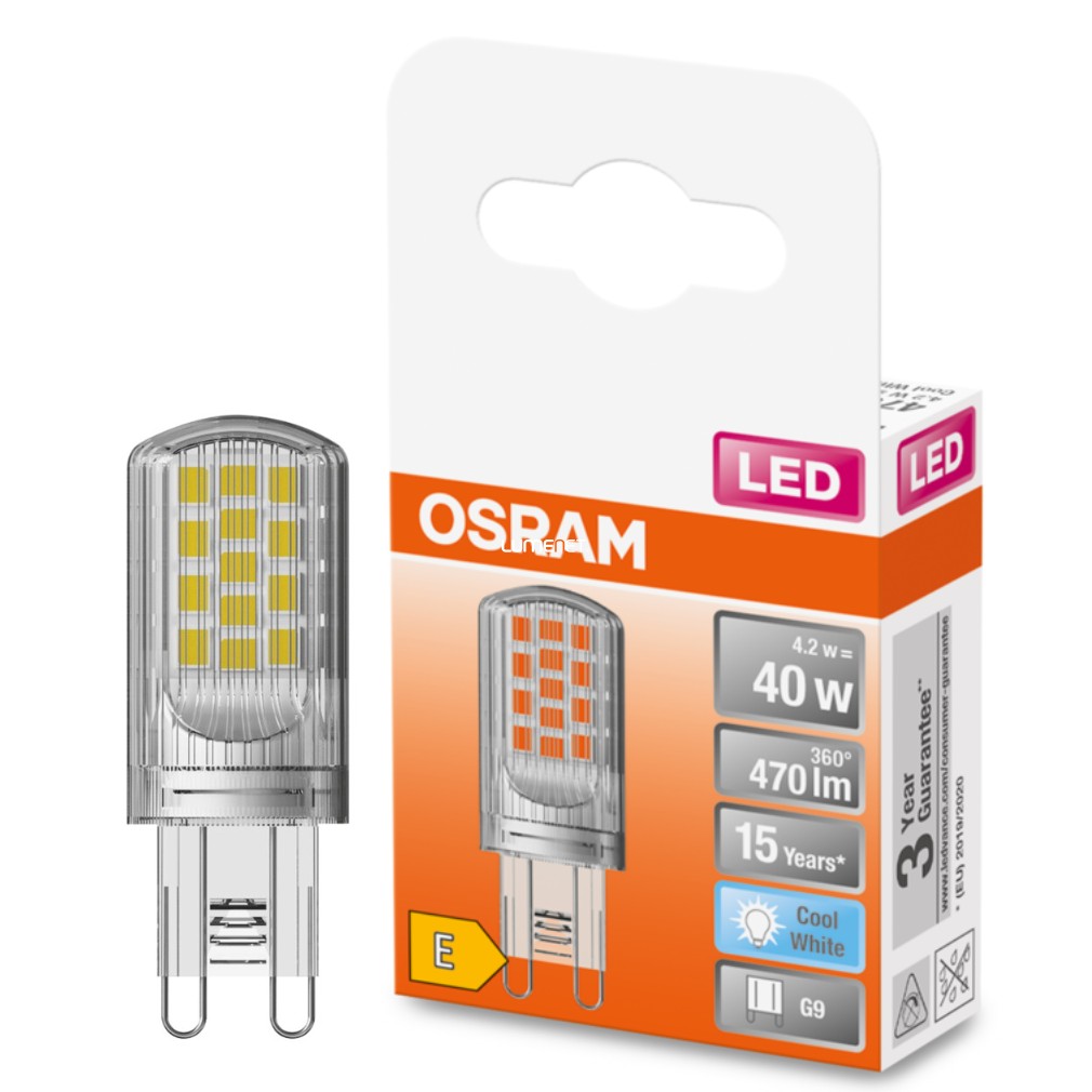 Osram G9 LED Special 4.2W 470lm 4000K alb rece 300° - înlocuire bec 40W