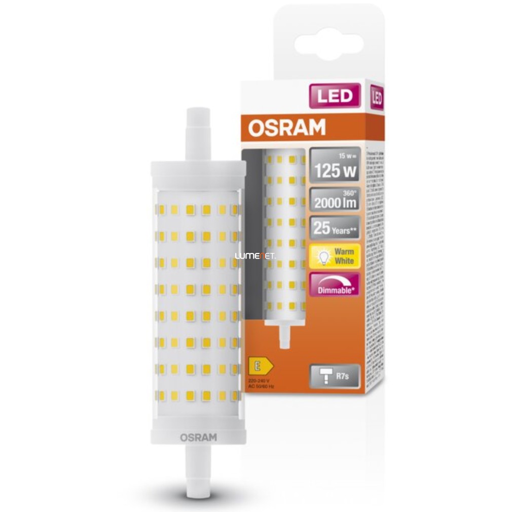 Osram R7s LED Special Line 16W 2000lm 2700K alb cald, reglabil 300° - înlocuiește becul de 125W