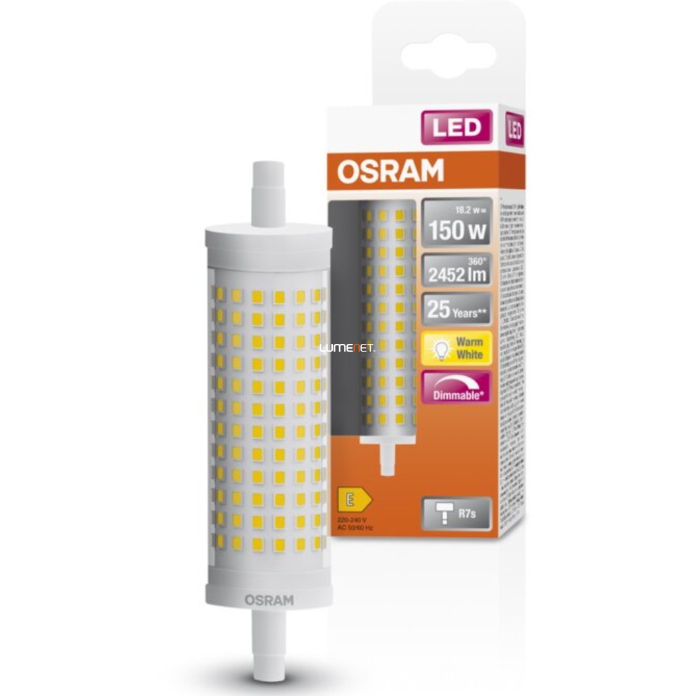 Osram R7s LED Special Line 19W 2452lm 2700K alb cald, reglabil 360° - înlocuiește becul de 150W