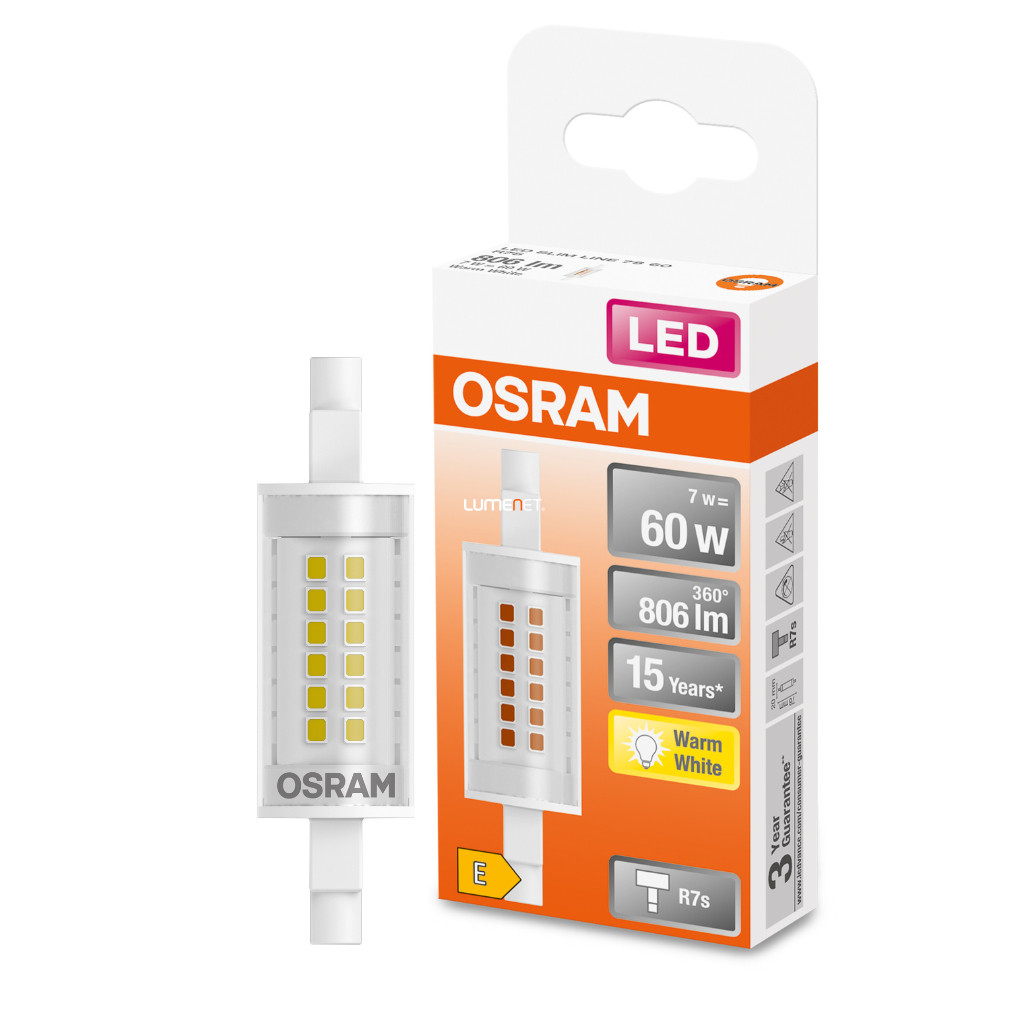 Osram Special Line R7s LED 7W 806lm 2700K - înlocuiește becul de 60W