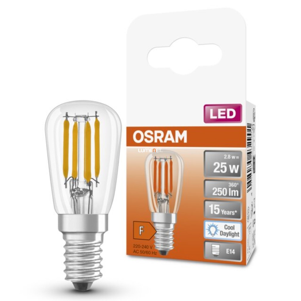 Osram E14 T26 LED Special 2.8W 250lm 6500K 6500K lumina zilei 320° - înlocuire bec 25W