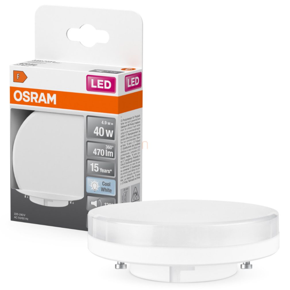 Osram GX53 LED 4,9W, 470 lm, 4000 K, alb rece, sticlă opală - înlocuiește becul de 40 W - Star Spot GX53