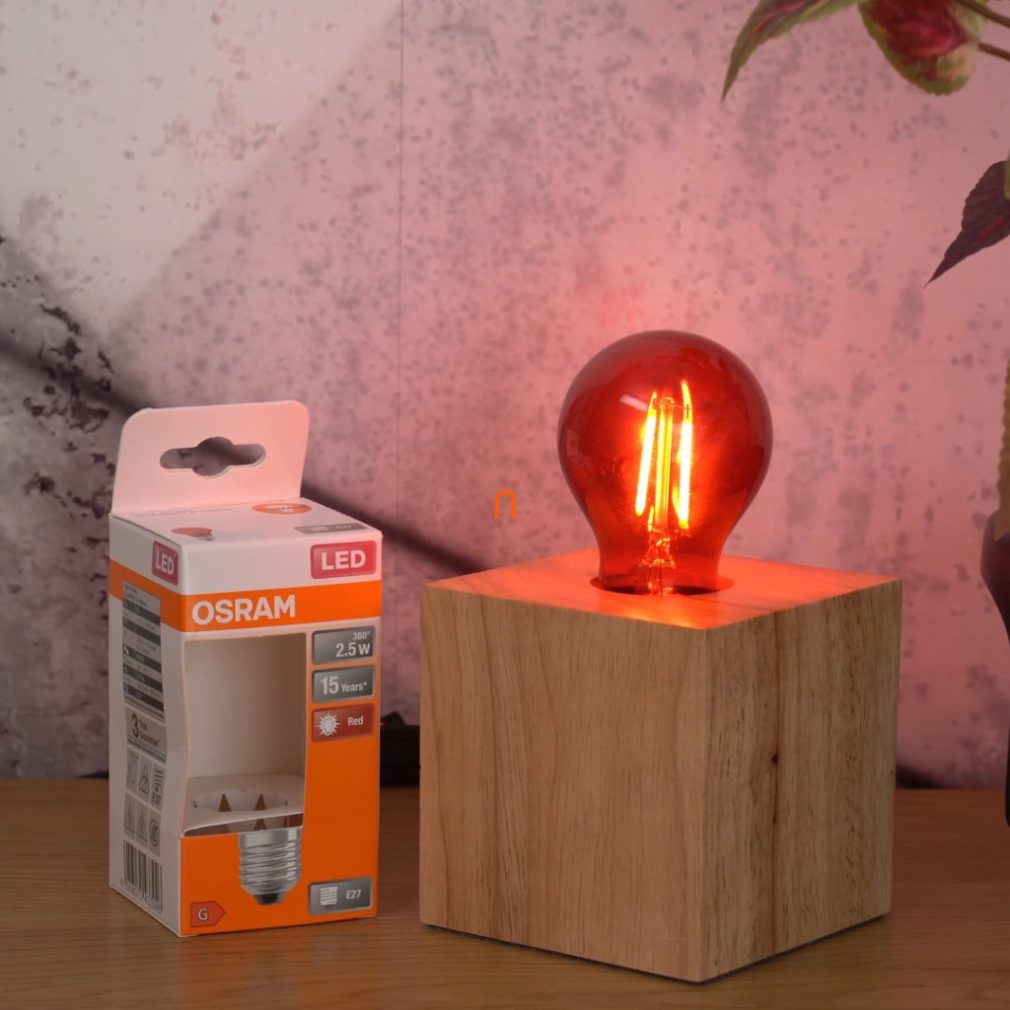 Osram E27 LED Star Decor 2,5W 45lm 1000K roșu 300° - înlocuiește becul normal de 15W