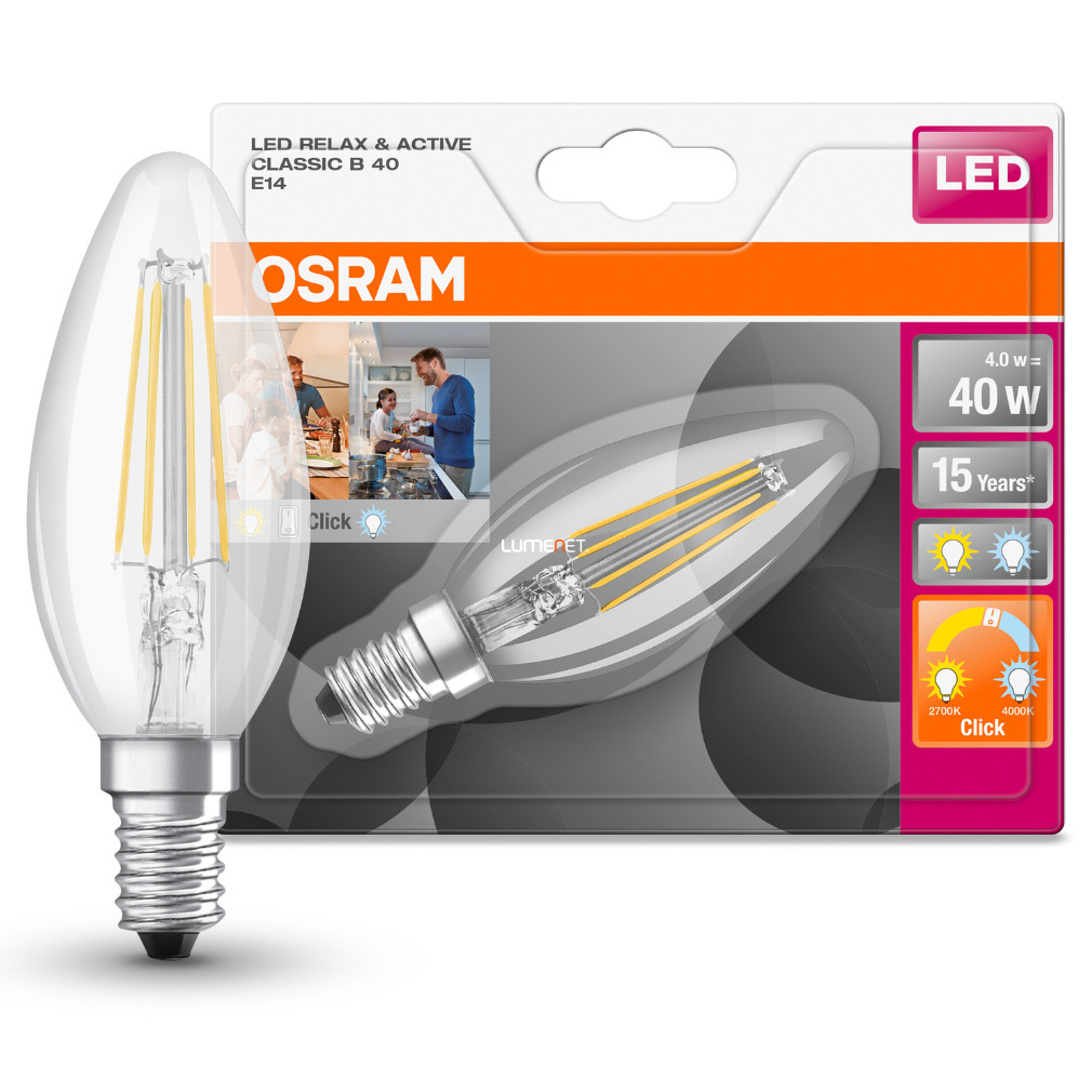 Osram Led Star+ B E14 LED 4W 470lm 2200-2700K - înlocuiește becul de 40W