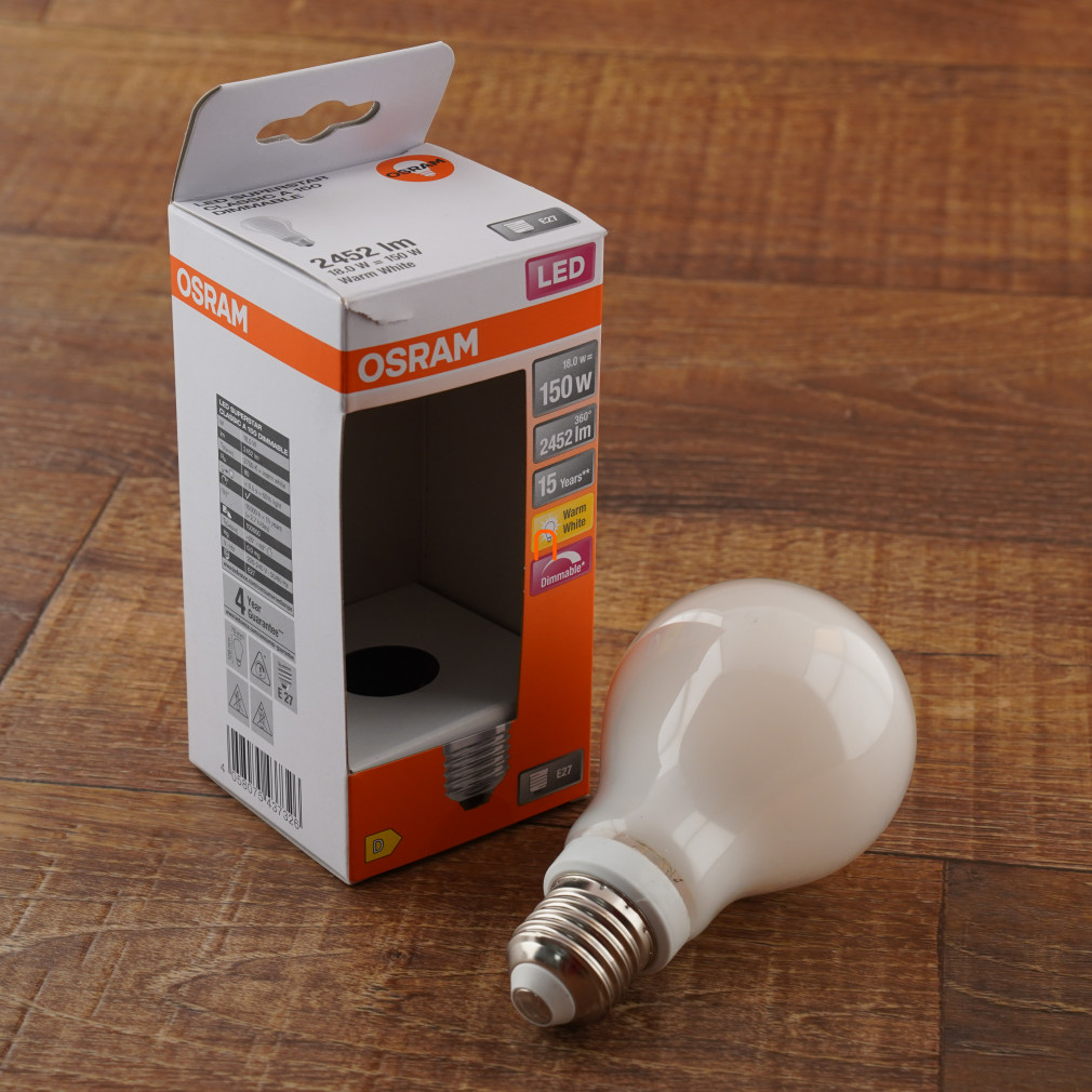 Osram E27 LED SStar 18W 2452lm 2700K alb cald, reglabil 330° - înlocuiește becul de 150W