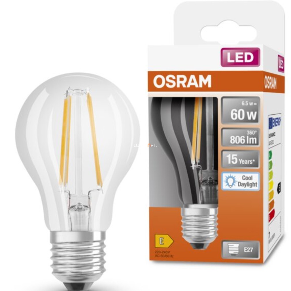 Osram E27 LED Star 6.5W 806lm 6500K lumina zilei 300° - înlocuire bec 60W