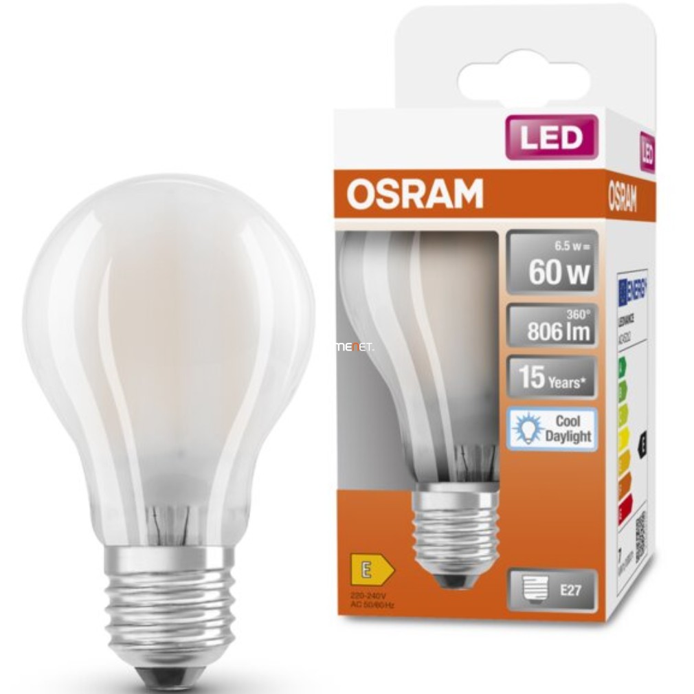 Osram E27 LED Star 6.5W 806lm 6500K lumina zilei 300° opal - înlocuire bec 60W