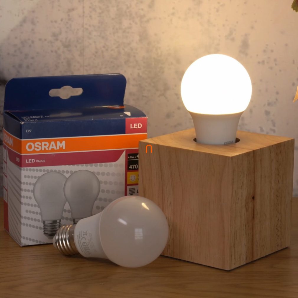 Osram E27 LED Value Classic 4,9W, 470 lm, 2700 K, înlocuiește becul de 40 W (2 bucăți)