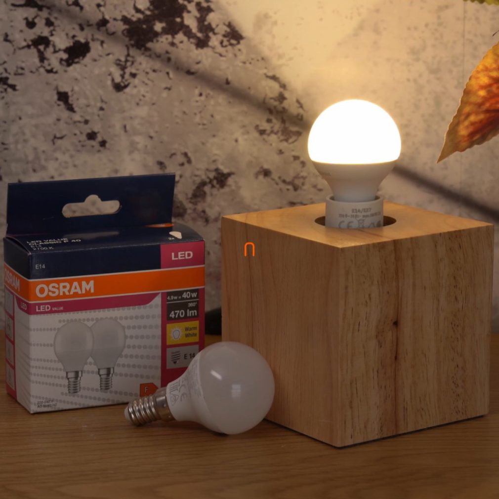 Osram E14 LED Value Classic glob mic 4,9W, 470 lm, 2700 K, înlocuiește becul de 40 W (2 bucăți)
