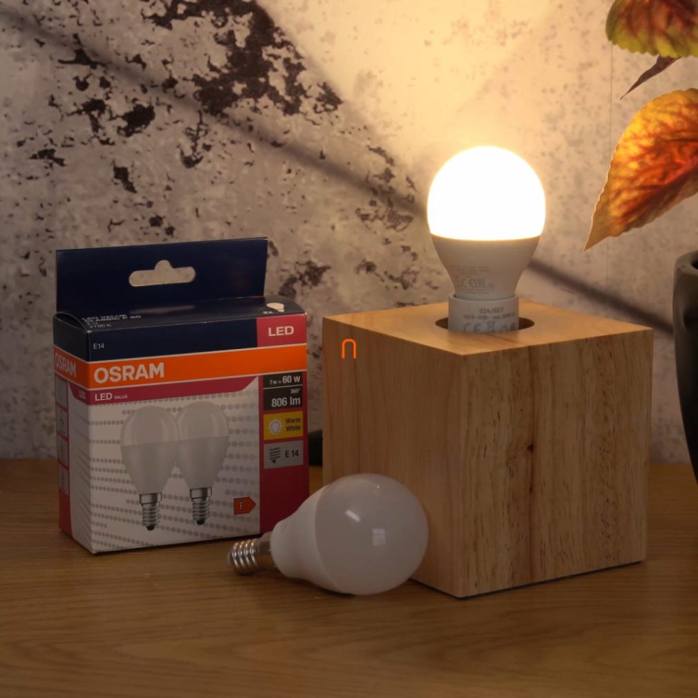 Osram E14 LED Value Classic 7,5W, 806 lm, 2700 K, înlocuiește becul incandescent de 60 W (2 bucăți)